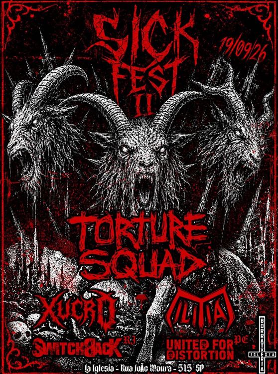 Sick Fest II reúne cinco bandas na La Iglesia em setembro