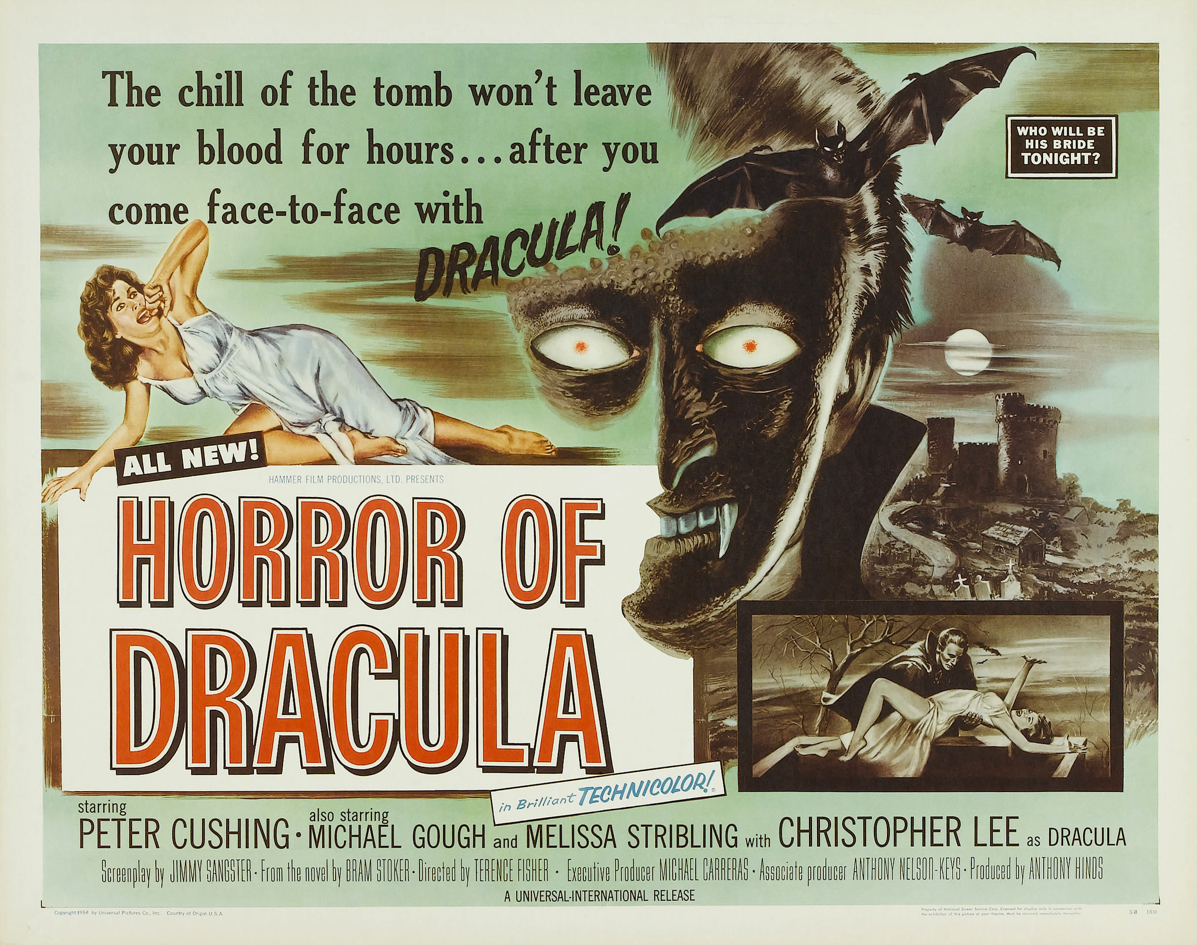 ‘Dracula’ de 1958 volta em restauração 4K com material perdido por décadas